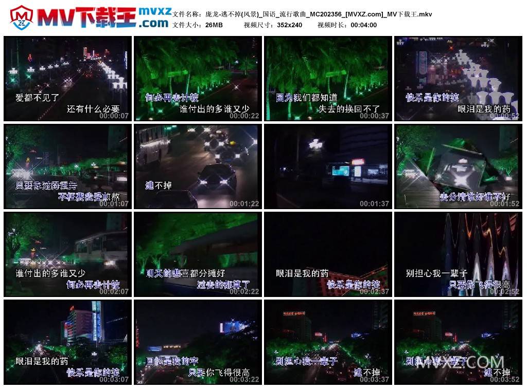 庞龙-逃不掉(风景)_国语_流行歌曲_MC202356